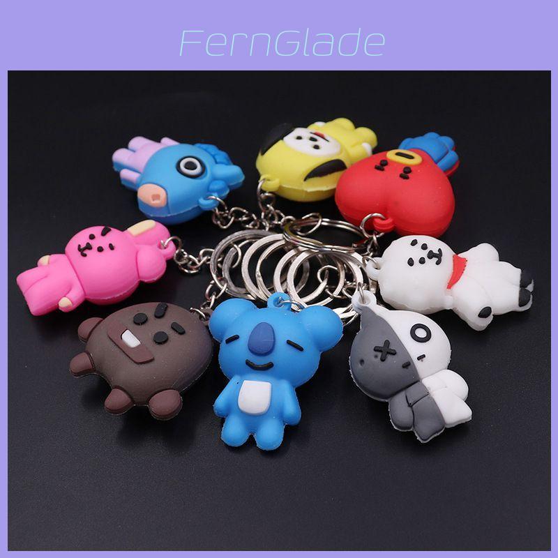 Chaveiro Adorável de Acrílico Bt21 Anime Desenho Kawaii Pingente Presente Design Moderno Material Durável
