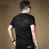 European Style 2025 Summer Light Luxury Mercerized Cotton Rhinestone Printed Short-Sleeve T-Shirt for Men, Thin and Breathable Slim-Fit Top