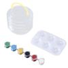 Acrylic Paint Set 6 Colors Easy To Use Complete Tools Macaron Painting Brush Set for Home Studio Art School