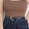 Women Belt Imitation Leather Adjustable Length Thin Belt Solid Color Dress Shirt Tops Waistband Fashion Accessories