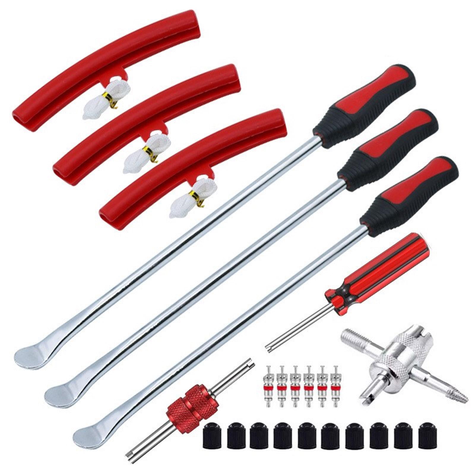 

Набор инструментов для ремонта шин мотоцикла с 3 ложками для шин и защитой колесных дисков Набор стальных инструментов для замены шин Простота в эксплуатации 1 красный