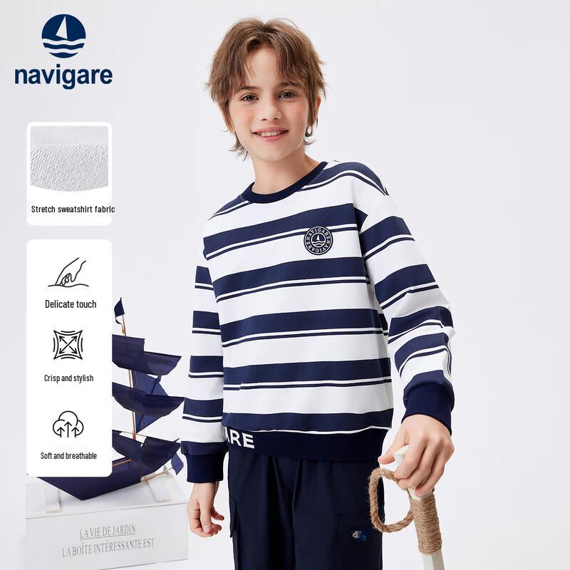 Navigare Boys' Chassy Portrait Long-Sleeve T-Shirt