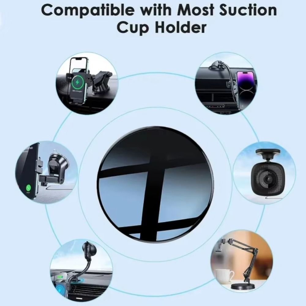 2PCS Suction Cup Adhesive Mobile Phone Sticker Sticker Disc GPS Holder Adhesive Sticker Car Use