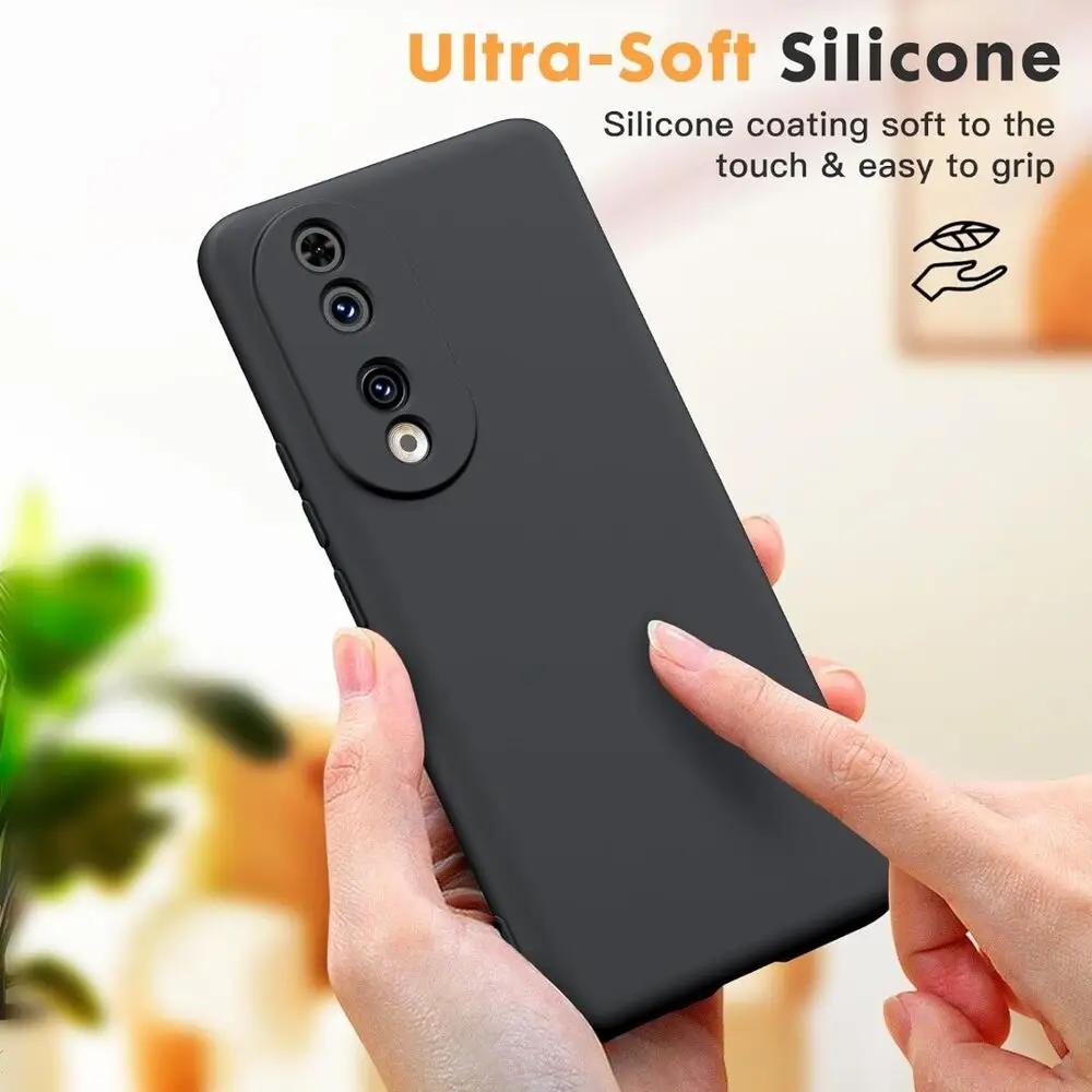 New Plain Flexible Liquid Silicone Case For Honor 200 smart X7C Protective Cover Bumper Coque Capa Shell Fundas