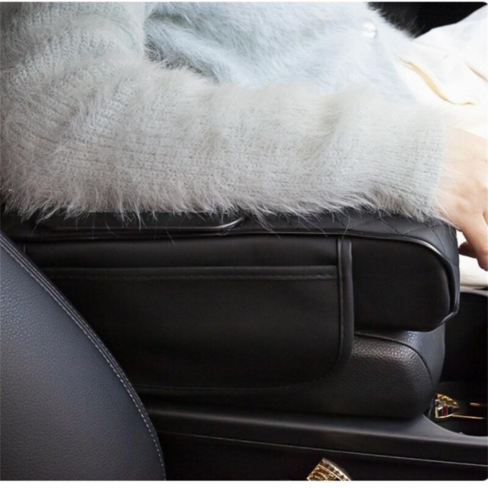 Car Armrest Cushion 5-In-1 Center Console Cover With Cup Holder Tissue Box Slot