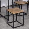 5 Piece Dining Table and Chairs Set 4, Industrial Space Saving Table and Chairs with Metal Frame, Square Kitchen Table and Stools for Dining Room