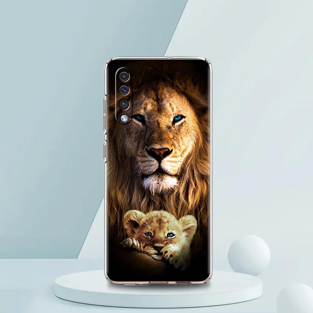 

Animal Lion Transparent Phone Case for Samsung Galaxy A12 A02 A03S A50 A70 A10 A10S A20 A30 A40 Luxury Soft Cover Fundas Coque Samsung A20e