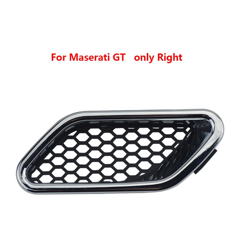 1Pcs For Maserati Ghibli Levante Quattroporte GT Car Front Side Grille Air Intake Fender Vents Grill