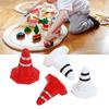 60 Pcs Traffic Cones Toys Red White Mini Traffic Cones Miniature Lifelike Road Block for Soccer Training RC Car Gaming