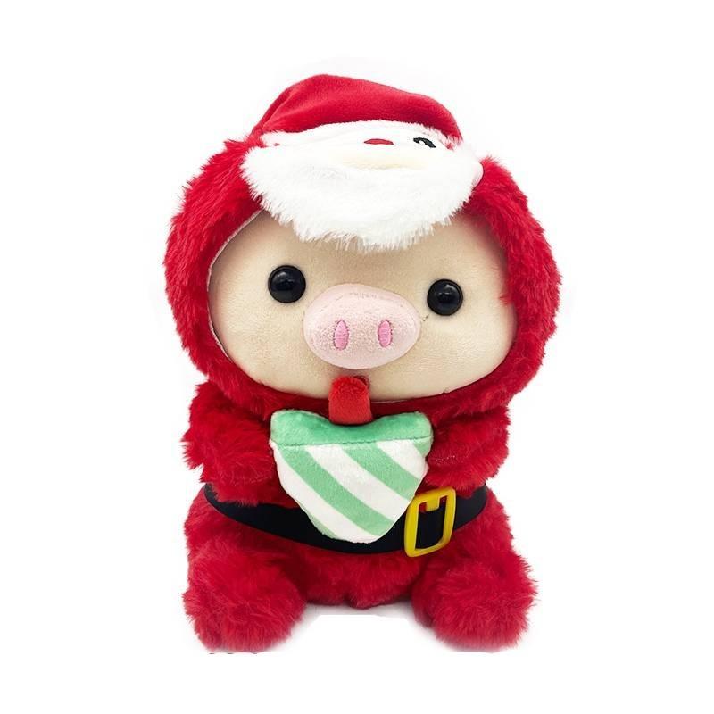 Adorable Christmas Pig Plush Toy Features Festive Santa And Reindeer Designs For Holiday Joy