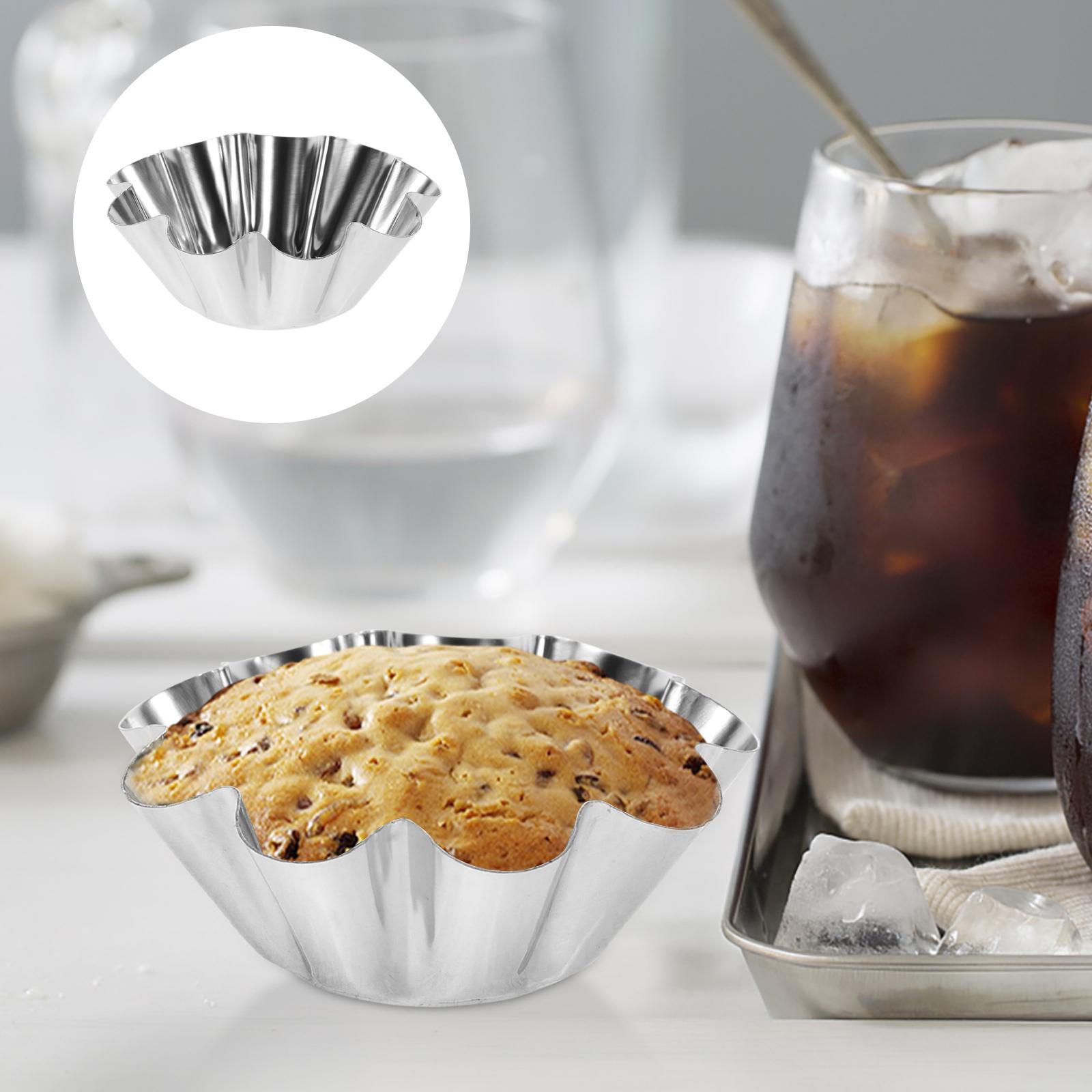 

12 шт. Бумага для обертывания сыра Декоративный поднос для сервировки Противень с антипригарным покрытием Формы для выпечки тартов Цветочные формочки Чашки для кексов серебряный