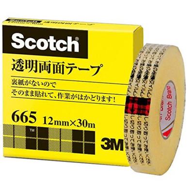 3M Transparent Tape 12mm 00065170 Purchase Double-sided 665-1-12 [Bulk 3-volume Set]