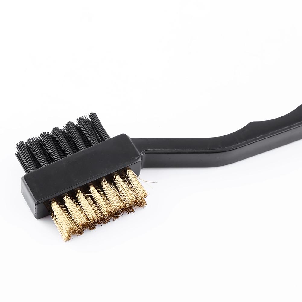 Double Headed Brass & PP Golf Brush Groove Ball Cleaner Cleaning Tool Kit
