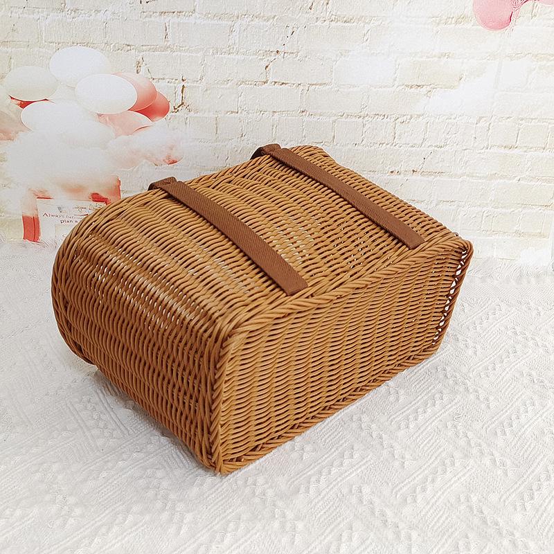 Rattan Woven Handbag - Fruit & Picnic Basket