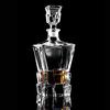 Glass Decanter with Airtight Geometric Stopper - Whiskey Decanter for Wine, Bourbon, Brandy, Spirits, Juice, Water, and Mouthwash - Italian Lead-Free