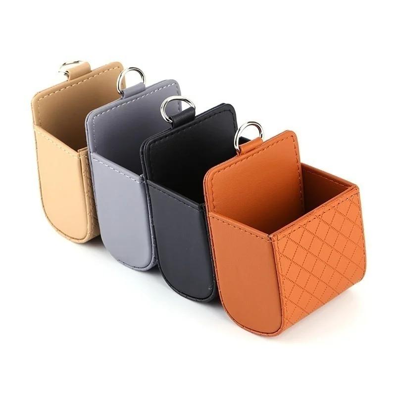 Car Storage Bag for Mobile Phones, Adhesive Multifunctional Mesh Pocket for Storing Hanging Bags, Car Storage Box Supplies