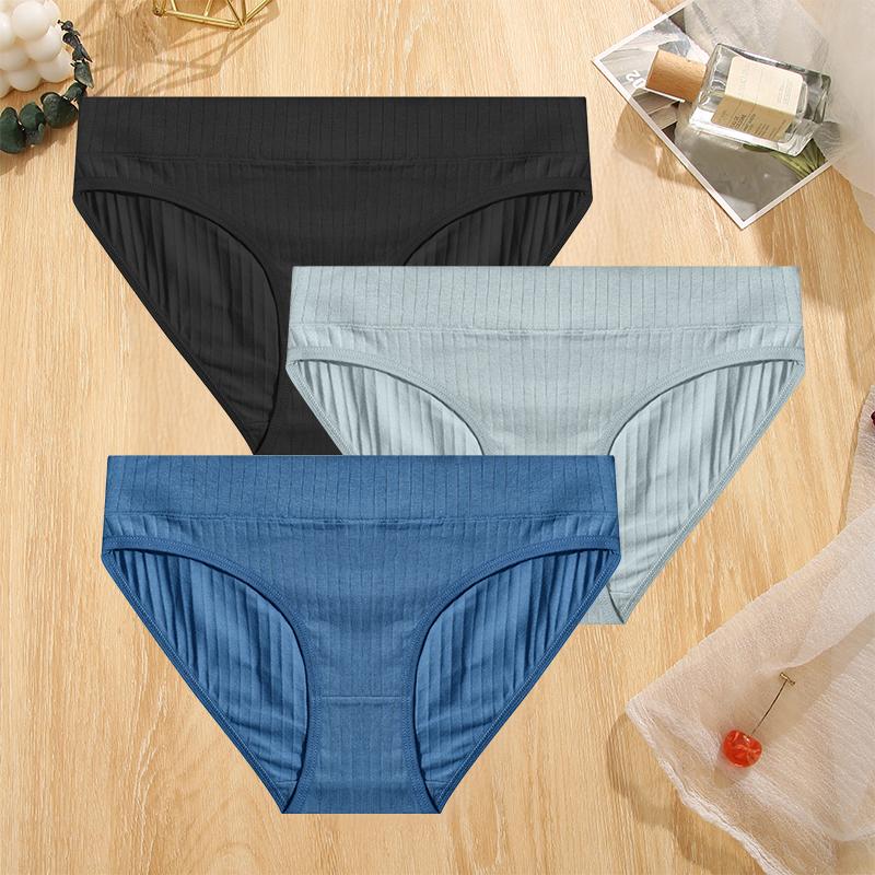 

3 шт./компл. Хлопковые трусики Женское бесшовное нижнее белье Однотонные удобные дышащие трусы с низкой посадкой Сексуальное белье S-L Интимное L&Set