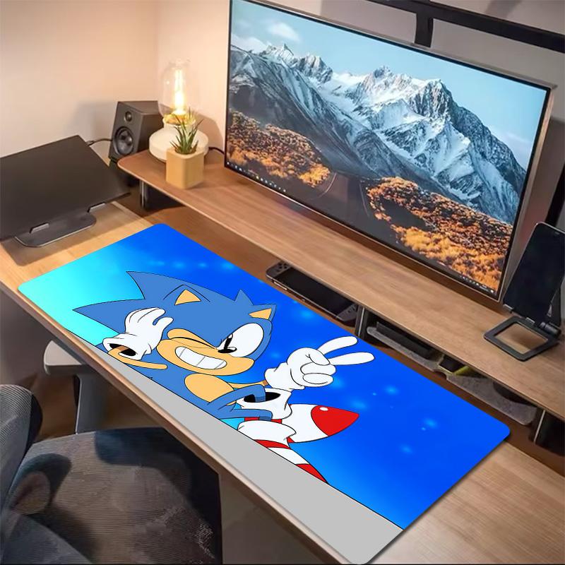 Sonic Vibes Print  Cushion Non-slip Laptop Tablet Big Mousepad XXL Mat Mini PC Playmat With Lock Edge