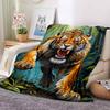 Tiger Roar Flannel Blanket Throw Blanket Soft Warm Sofa Bed Camping home Decor Unique Christmas Gift C926320