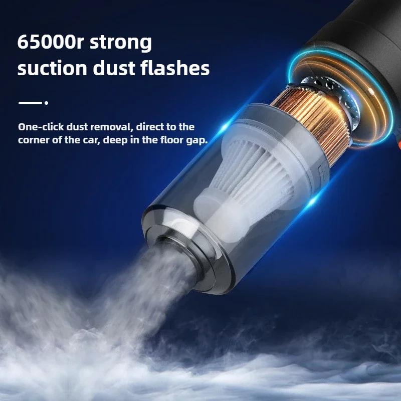 USB Charging Wireless Car Vacuum Cleaner 6500Pa Cordless Handheld Cleaning Robot Auto Vacuums Strong Suction Cleaner for Car