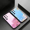 Pink Flowers Pattern Phone Case for Samsung Galaxy S24,25,26,23 22,21,S20 Plus Ultra FE Soft Fundas Cases