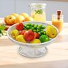 Pedestal Fruit Bowl Basket Footed Plate Desk Serving Tray Vegetable Holder for Housewarming Salad