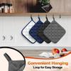 5 Pack Pot Holders for Kitchen Heavy Duty Hot Pads, Hot Pads for Kitchen,8 Inch Square Potholders for Cooking, Baking & Grilling (Black)