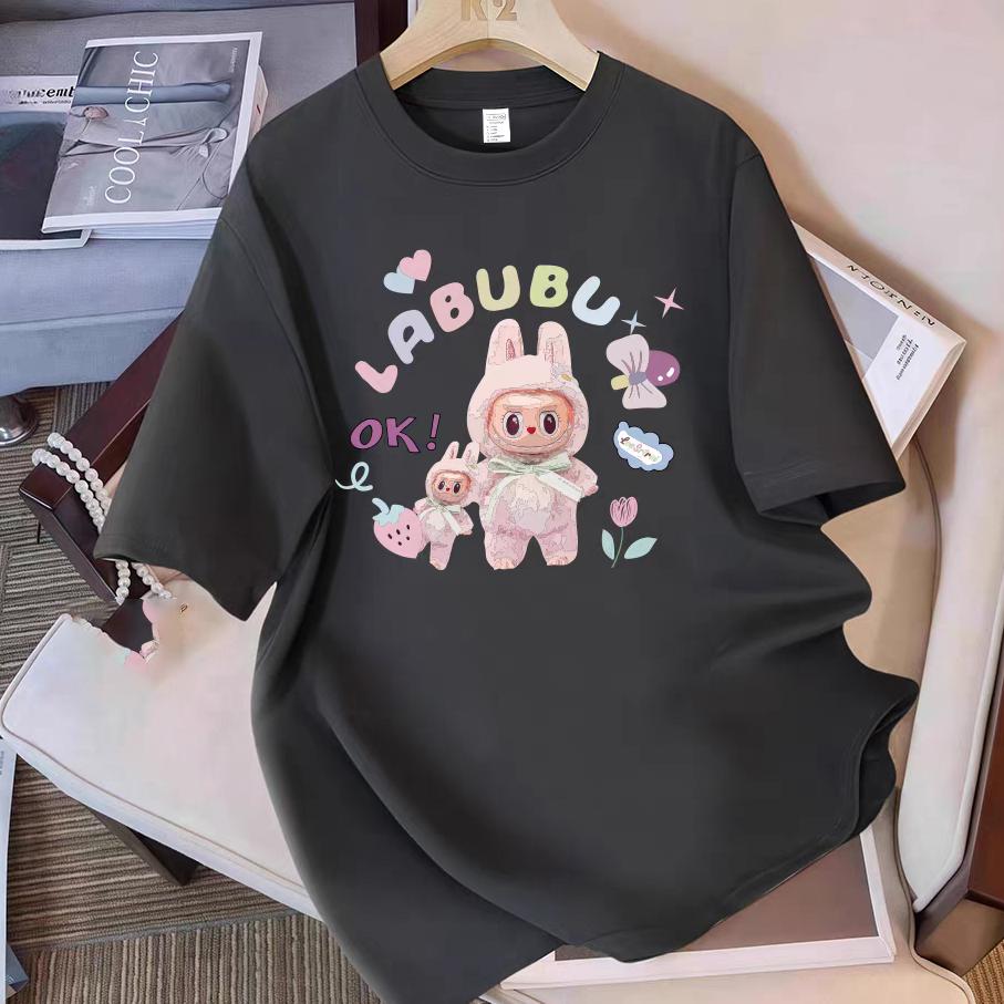 

Новая Горячая Футболка с Принтом LaBuBu для Женщин Модная Летняя Футболка с Коротким Рукавом и Круглым Вырезом Одежда Унисекс L