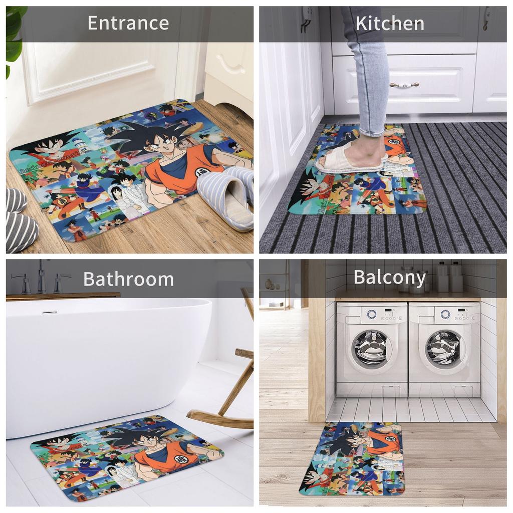Dragon Ball Anime Front Door Floor Entrance Mats Outdoor  Bathroom Kitchen Doormat Toilet Carpet Rug