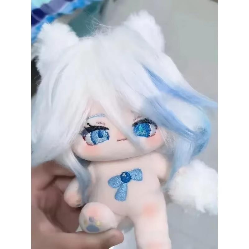 

20cm Genshin Impact Furina Plush Doll Ears Tail Body Dress Up Cosplay Plushie Doll Figure Toys Christmas Present Cotton Dolls no skeleton