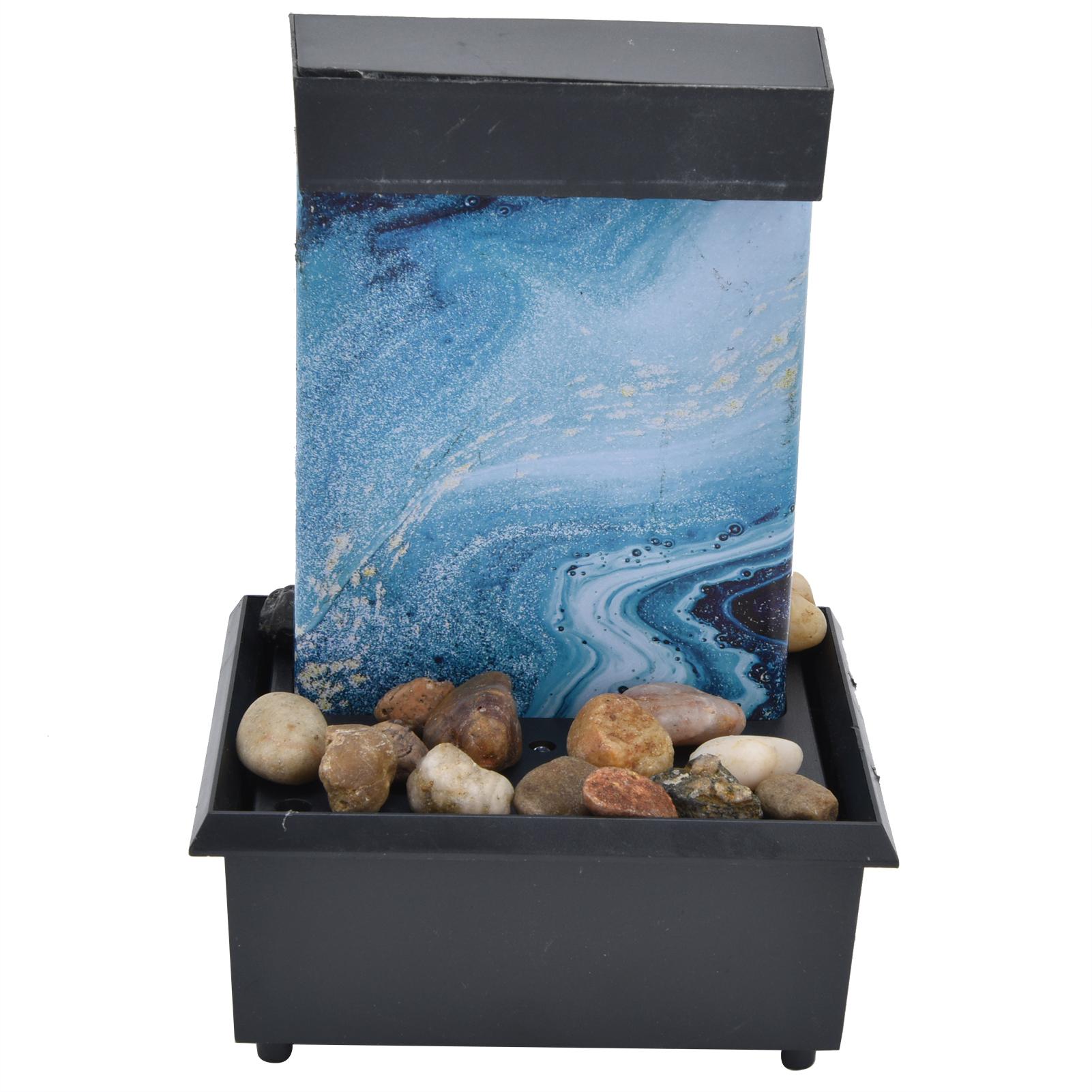 

3 В USB мраморный фонтан украшения светодиодный настольный фонтан с камнями для украшения стола дома и офиса