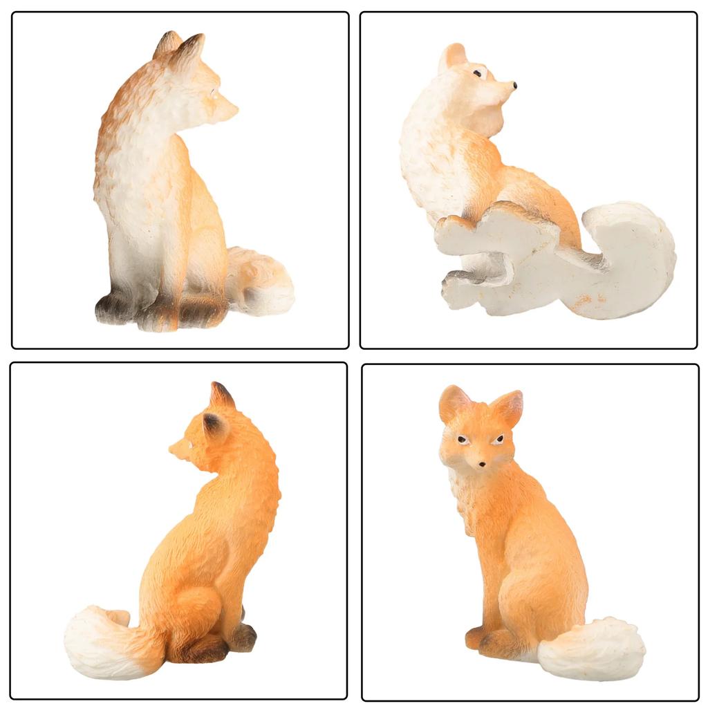 Home Decor Car Decor Cartoon Fox Figurine Miniature Desktop Number Of Pieces Easy To Clean Resin Specifications