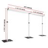 3x6m Double Layer Retractable Backdrop & Curtain Stand for Weddings – Aluminum Alloy Display Stand
