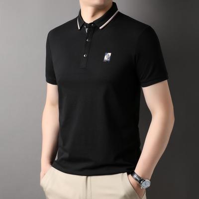 Vară Nou Tricou cu Mânecă Scurtă pentru Bărbați Guler Polo Brodat Tricou din Bumbac Tricou Casual cu Mânecă Scurtă Top
