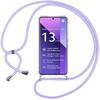 Case - E.F.CONNECTION - For Xiaomi Redmi Note 13 Pro+ 5G - Reinforced Protection - Transparent - Purple Lanyard