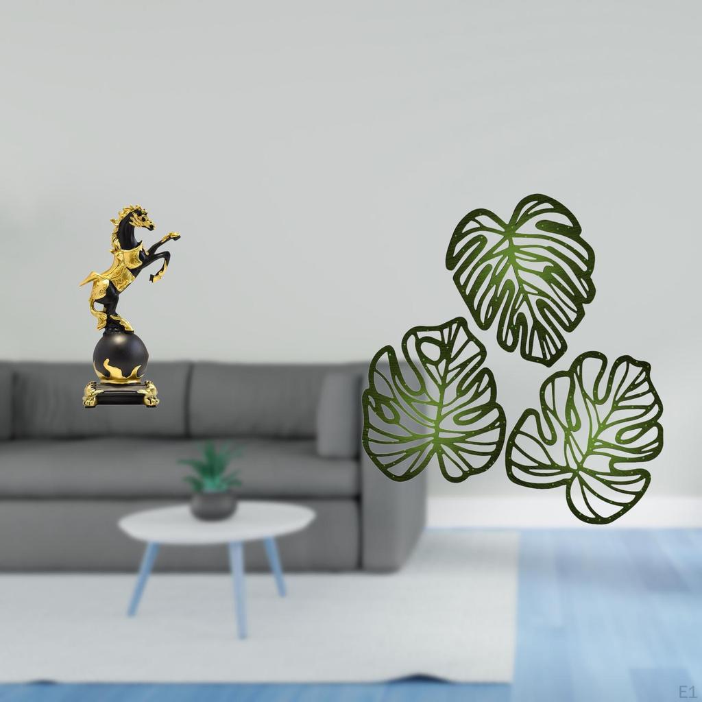 Sculpture Palm Leaves Tabletop Ornament Creative Jungle Decor for Bedroom Living Room Desk