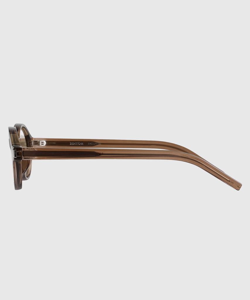 Tuditeo Mon Tinted Lightweight Horn-Rimmed Geek Chic Sunglasses Nylon Tinted Lens C2 Brown