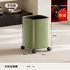 Trash Can Household Large Capacity High-end Light Luxury Kitchen Living Room Creative Double-layer Plastic Trash Can with Wheels