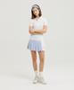 A Ben Stretch Pure Pleated Contrast Skirt Sky Blue