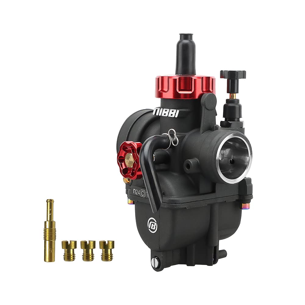 

NIBBI Racing Performance Motorcycle Carburetor 24mm GY6 100-125CC Carburetor PE24mm with Carburetor Jet for PE24