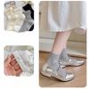 Bowknot Socks for Women In Summer, Ultra-thin and Cute, Paired with Small Leather Shoes, Ballet-style Lace-up Summer Short Socks