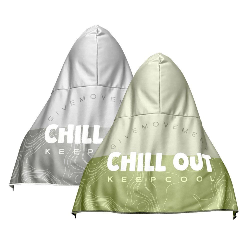 Multicolor Hooded Sunscreen Shawl T Shape Cooling Shawl Cooling Towel Fishing Beach Camping Sports