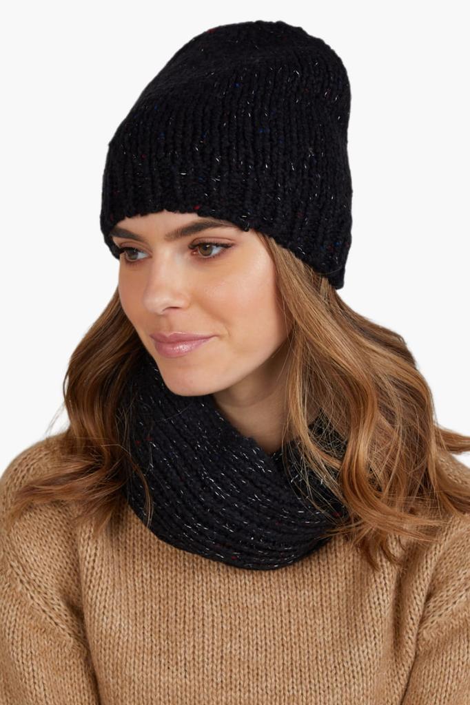 Ameli Hat + Scarf Set Color Black