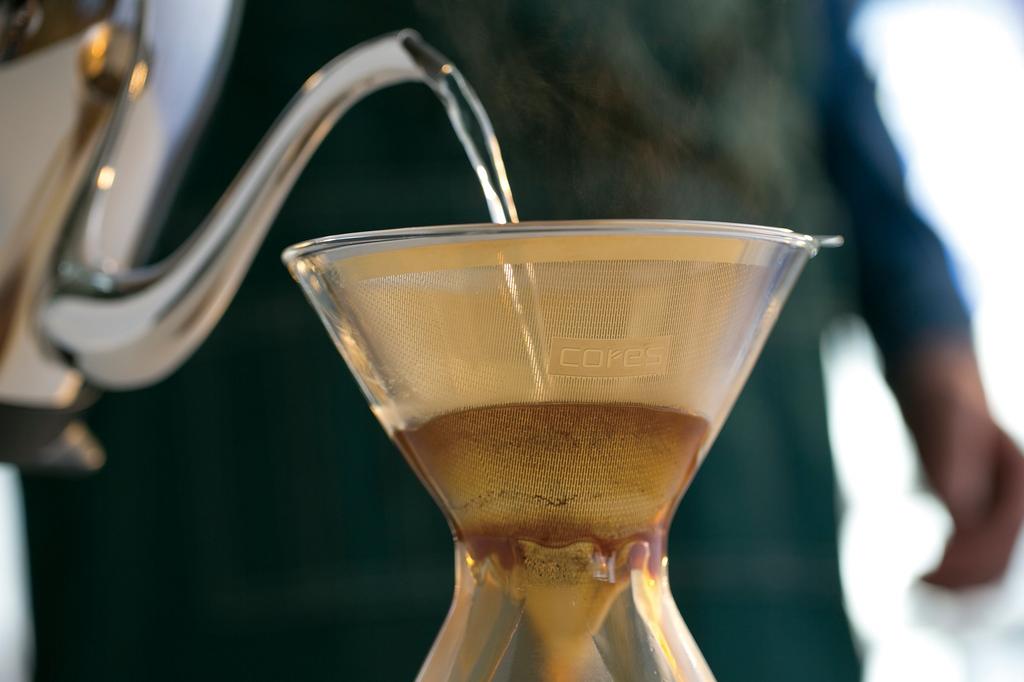 KORRES Coffee Dripper, Gold Filter, Cone, 8-Cup Capacity, C270SS