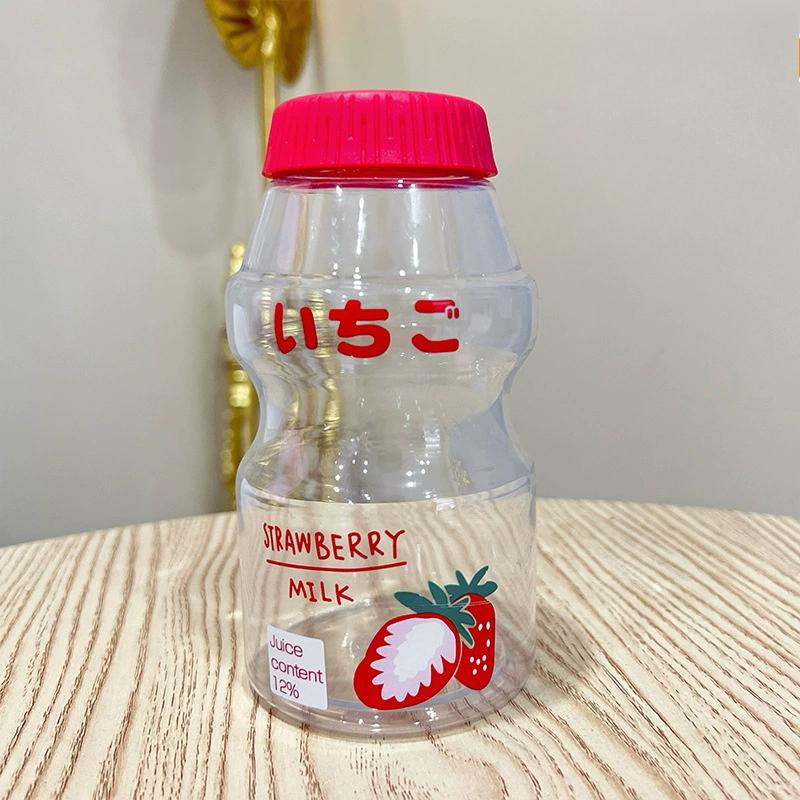 480ml Plastic Water Bottle, Travel Beverage Bottle, Yakult Shaped Cute Milk Shake Bottle
