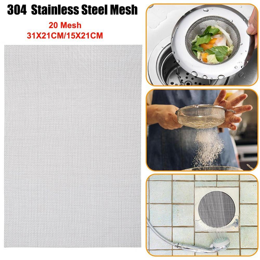 20 Mesh Wire Mesh Screen 31X21CM Sturdy No Rust Window Screen Mesh 15X21CM Stainles Steel Screening Filter
