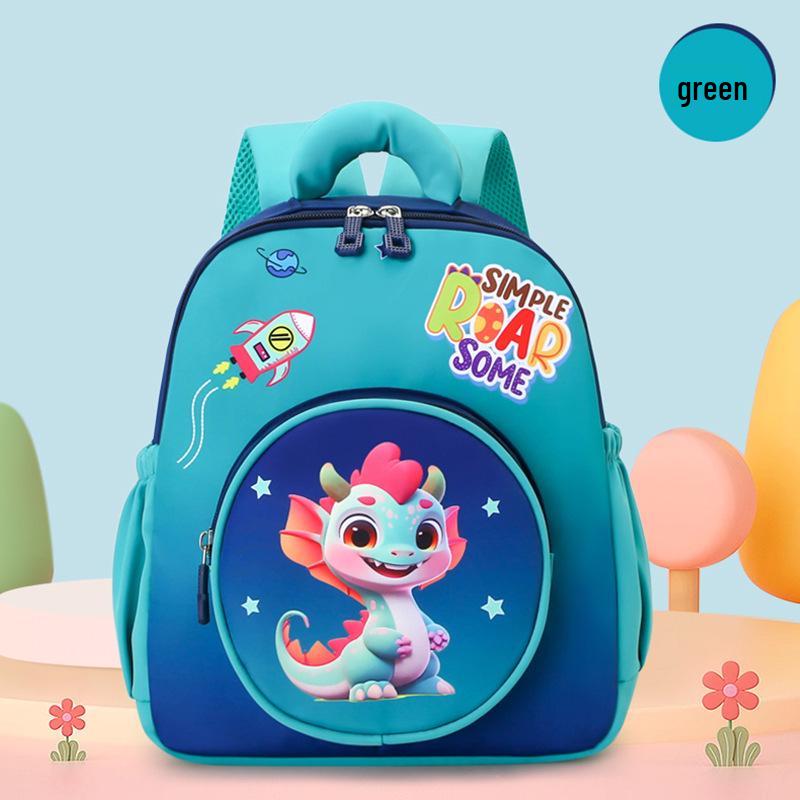 

Cute Dinosaur & Unicorn Children s Backpack for Preschool or Kindergarten зелений