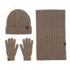 Adult Winter Twist Knitted Three-piece Set, Hat, Scarf, Gloves, Piled and Thickened Touch Screen, Windproof and Warm Customization