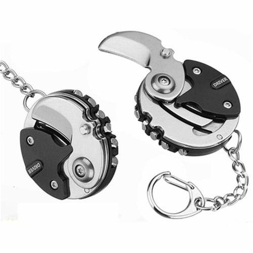 

SiyuXinyi Креативный нож-монета, Мини складной нож для использования на открытом воздухе, Многофункциональный портативный инструмент для ремонта ключей, Мини универсальный брелок для ключей с винтами, Многоцелевой