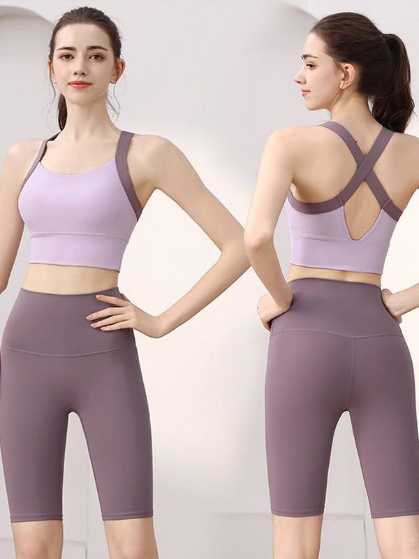 Women's Quick-Dry High-Intensity Sports Bra Set for Running & Yoga